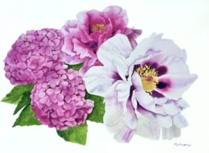 Entre hortensias y peonías