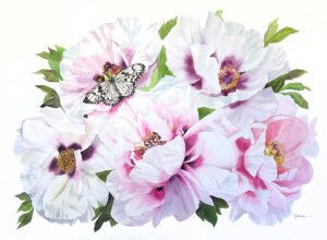 Crisálida en el jardín